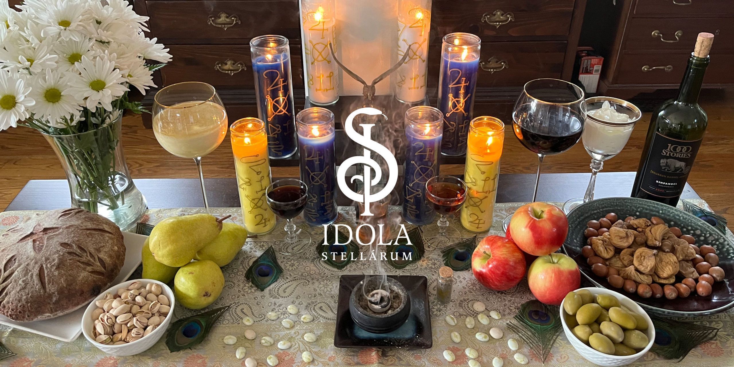 Planetary magic altar to Jupiter for the purposes of making astrological talismans