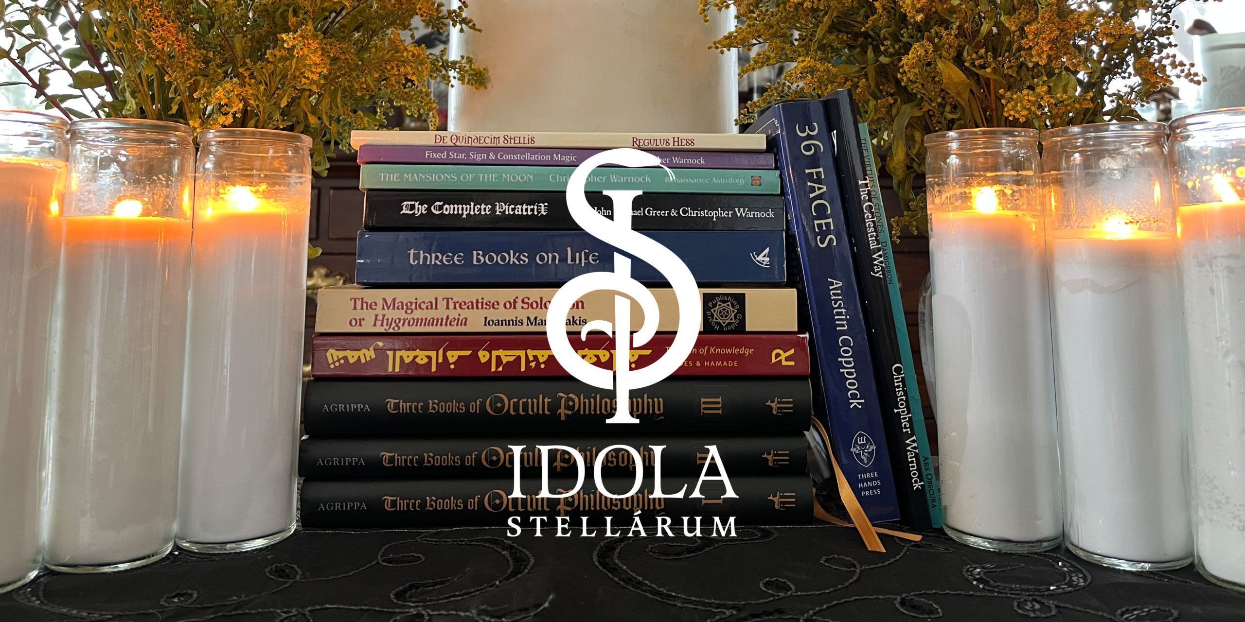 A stack of books relevant to our practice: Idola Stellarum