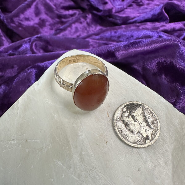 Sun in Aries: Golden Sovereign Carnelian Rings - Image 2