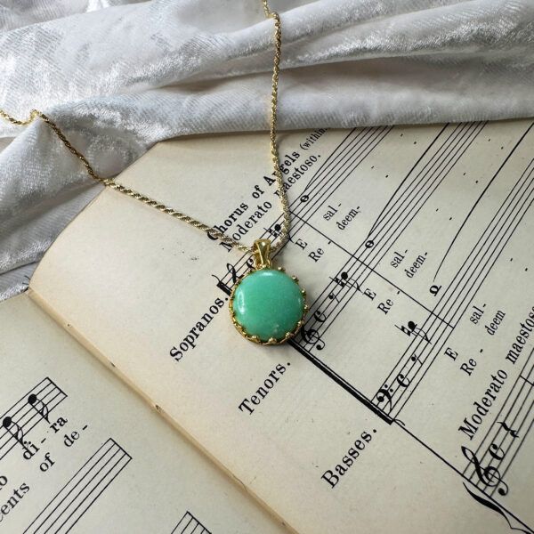 Sun in Leo - Radiant Beloved: Chrysoprase Pendant