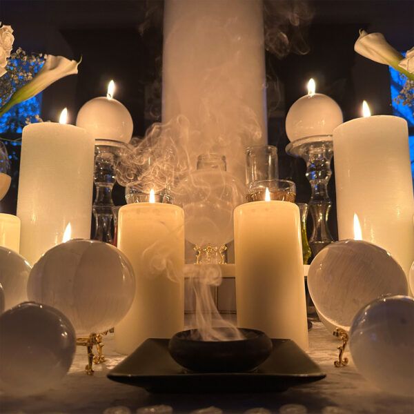 3rd Lunar Mansion: All Good Things - Moonstone Pendant & Selenite Orb Talismans - Image 6