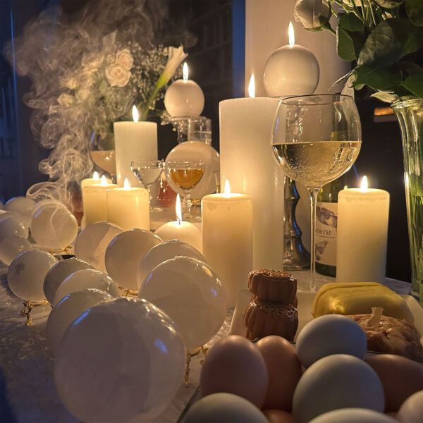 3rd Lunar Mansion: All Good Things - Moonstone Pendant & Selenite Orb Talismans - Image 8