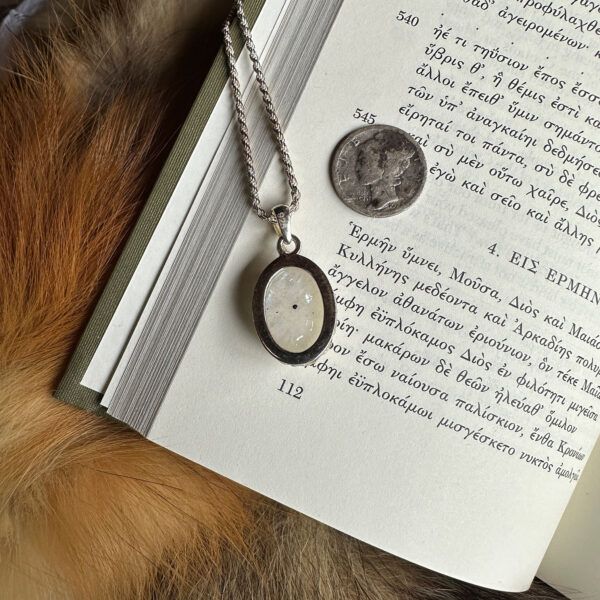 3rd Lunar Mansion: All Good Things - Moonstone Pendant & Selenite Orb Talismans - Image 4