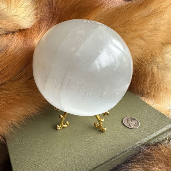 3rd Lunar Mansion: All Good Things - Moonstone Pendant & Selenite Orb Talismans - Image 3