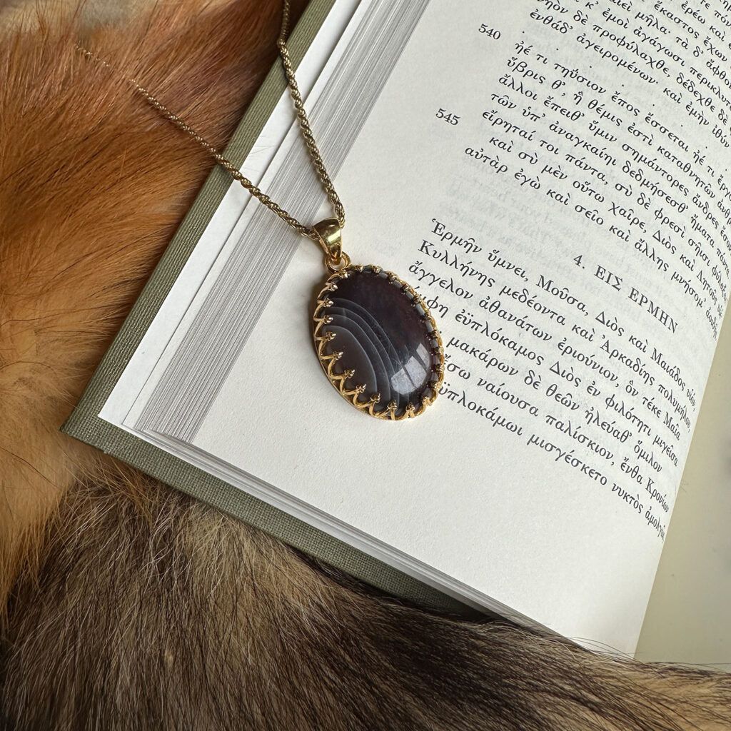 Mercury in Aquarius: Insight & Eloquence - Botswana Agate Pendant