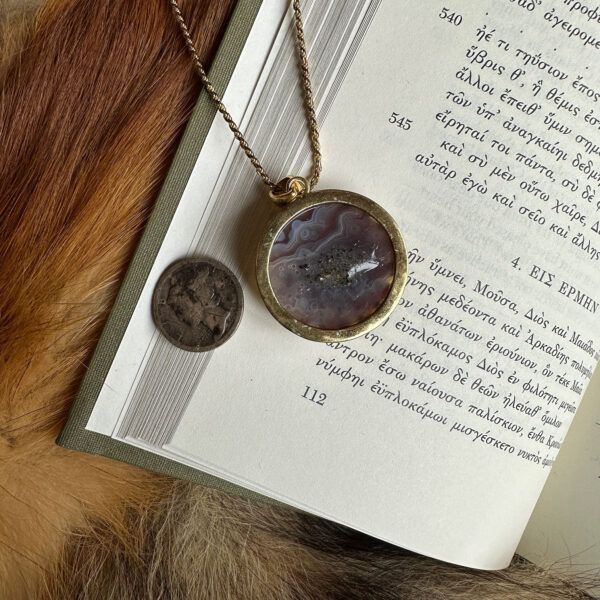 Fixed Star Procyon Talisman: Guardian's Favor - Botswana Agate Pendant - Image 3