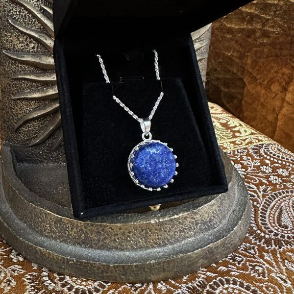 Perseus Constellation: Athena's Shield - Lapis Lazuli & Malachite Pendant Talismans - Image 2
